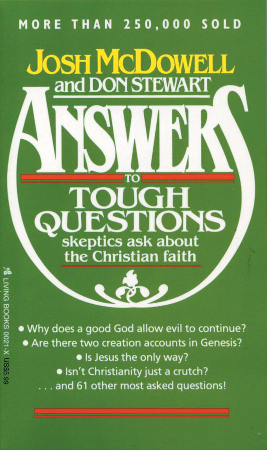 Answers to Tough Questions Skeptics Ask About the Christian Faith - 7540