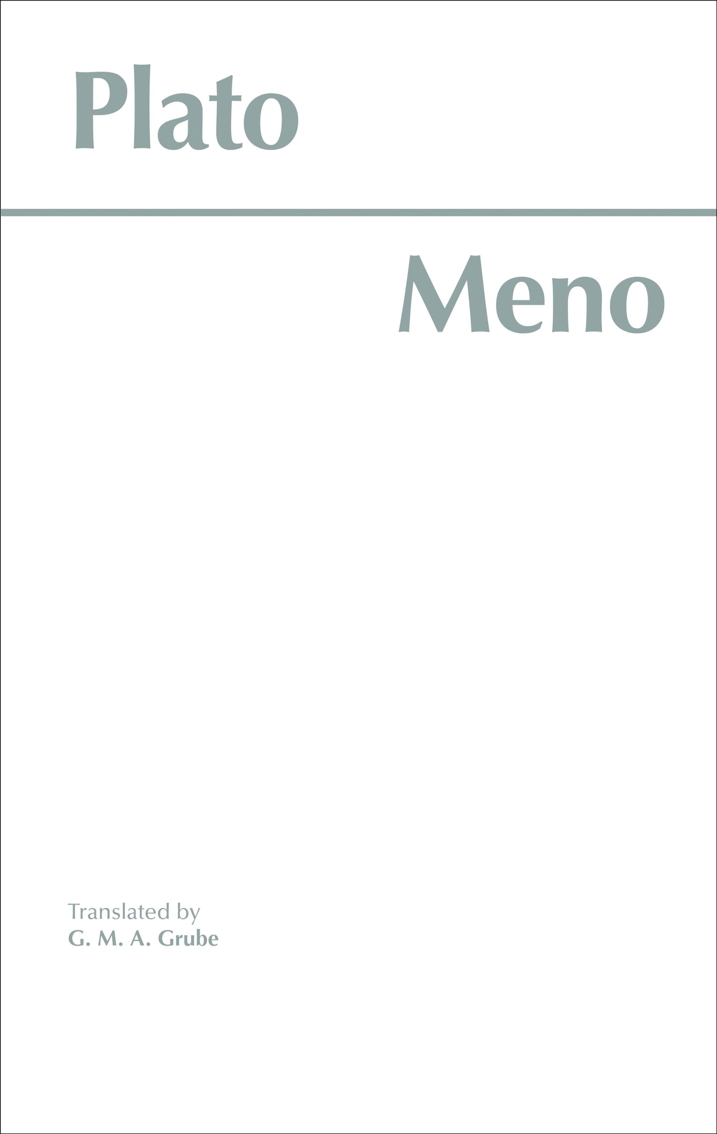 Meno (Hackett Classics) - 5362