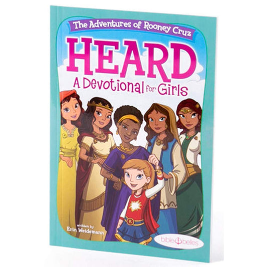 BIBLE BELLES Daily Devotional for Girls Heard: The Adventures of Rooney Cruz” Children's Devotional Book – Christian Activity Book w/5 Weeks of Crafts, Bible Verses, Prayers & Bible Stories - 1956