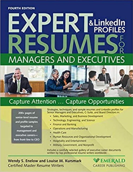 Expert Resumes and Linkedin Profiles for Managers & Executives - 4787