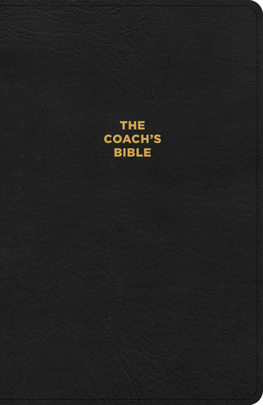 CSB Coach's Bible, Black LeatherTouch, Red Letter, Presentation Page, 365 Days, One Year, Reading Plan, Devotions, Topical Studies, Easy-to-Read Bible Serif Type (FCA)