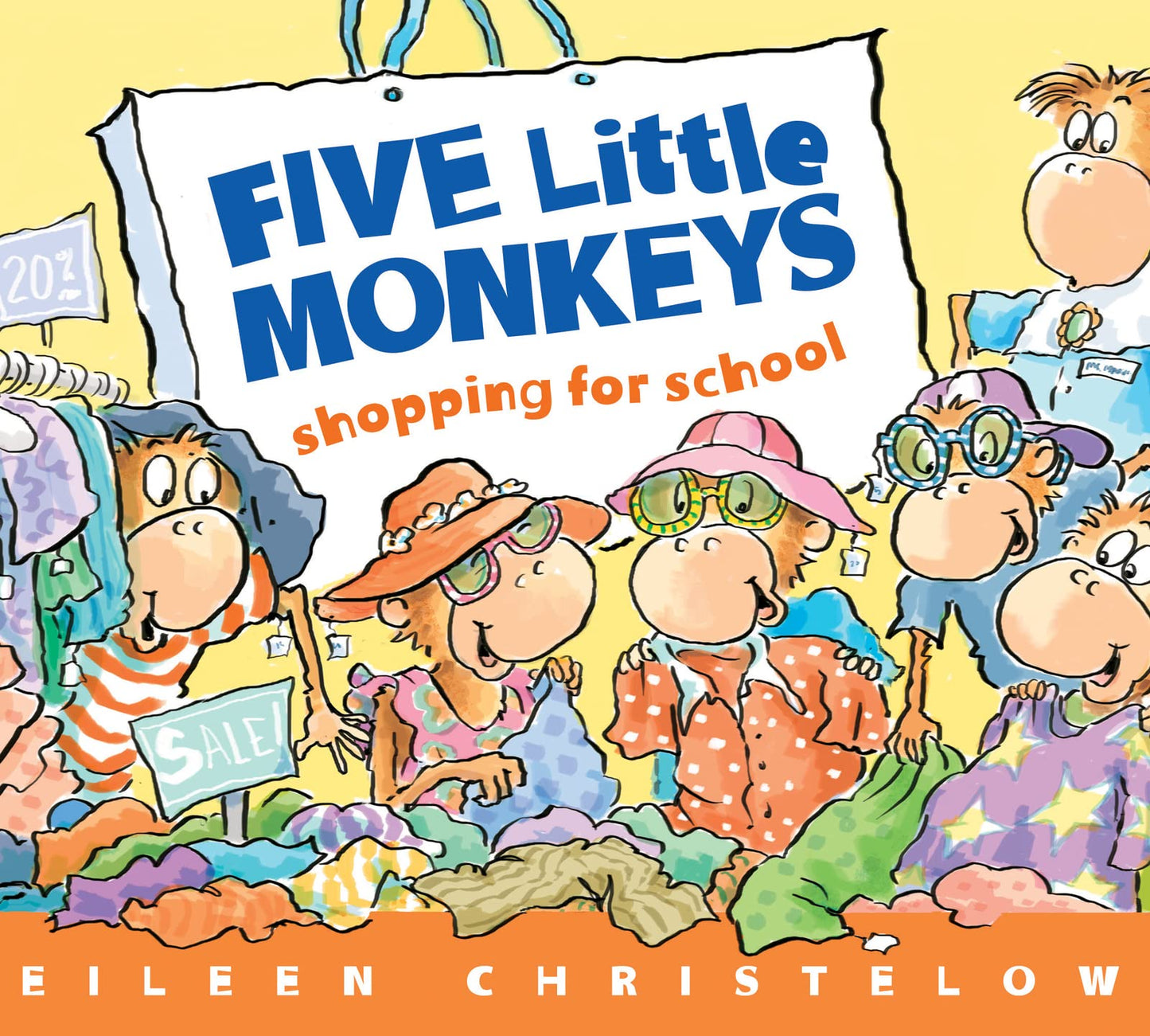 Five Little Monkeys Shopping for School: A Playful Board Book About Back-to-School Mischief, Counting, and Fun (A Five Little Monkeys Story, 88)