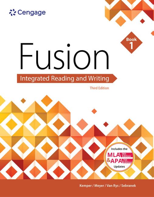 Fusion: Integrated Reading & Writing, Book 1 (w/ MLA9E Updates) - 927