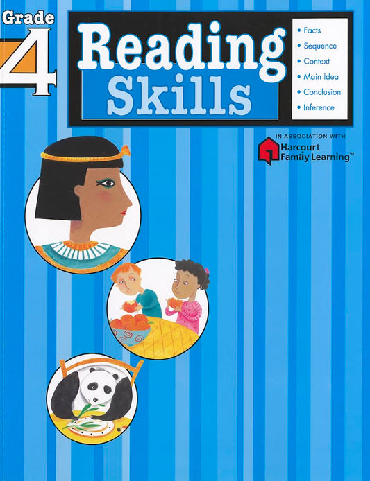 Reading Skills: Grade 4 (Flash Kids Harcourt Family Learning) - 7593