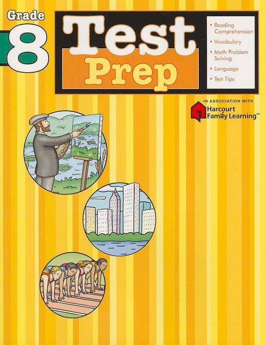 Test Prep: Grade 8 (Flash Kids Harcourt Family Learning) - 808