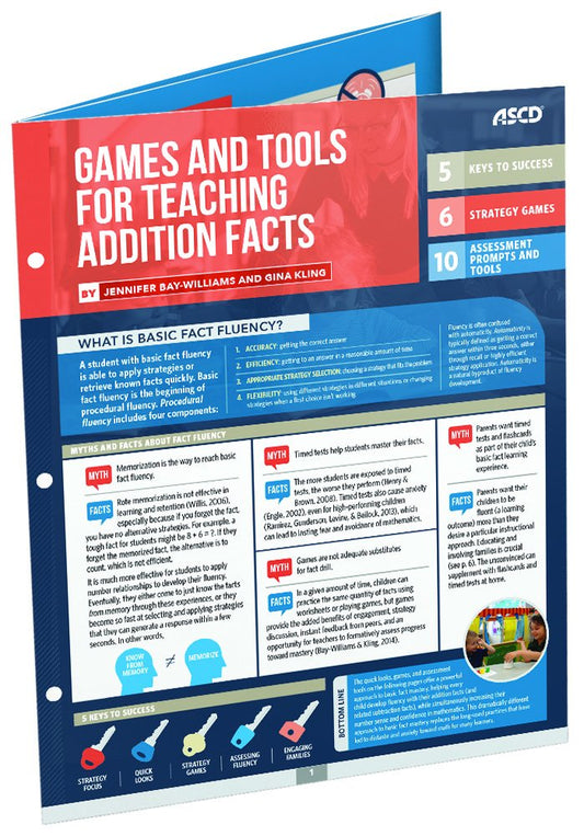 Games and Tools for Teaching Addition Facts (Quick Reference Guide) - 4339