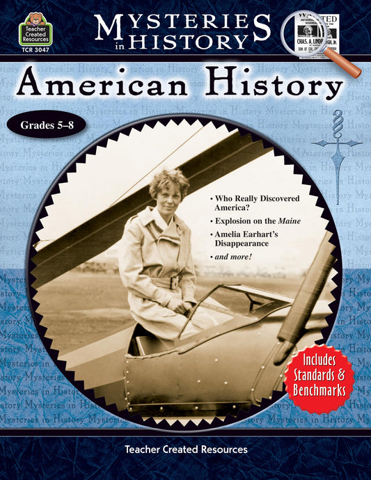 Teacher Created Resources Mysteries in History Series - American History Workbook