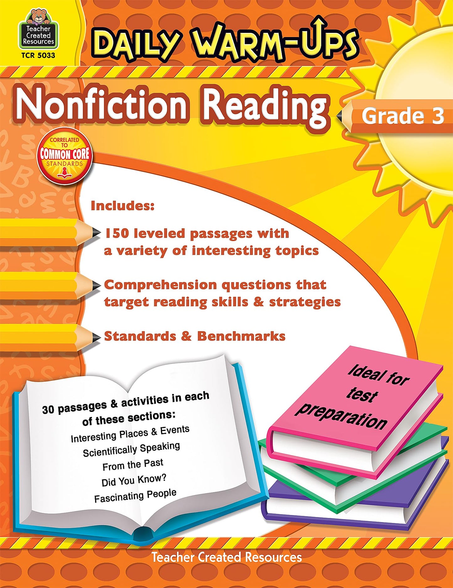 Teacher Created Resources Daily Warm-Ups: Nonfiction Reading Book, Grade 3 - 9758