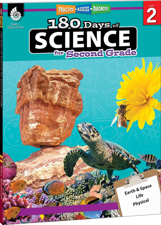 180 Days™: Science, Earth and Space Science for 2nd Grade Practice Workbook for Classroom and Home, Cool and Fun Practice Created by Teachers (180 Days of Practice) - 7793