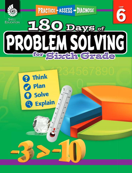180 Days of Problem Solving for Sixth Grade – Build Math Fluency with this 6th Grade Math Workbook (180 Days of Practice) - 6229