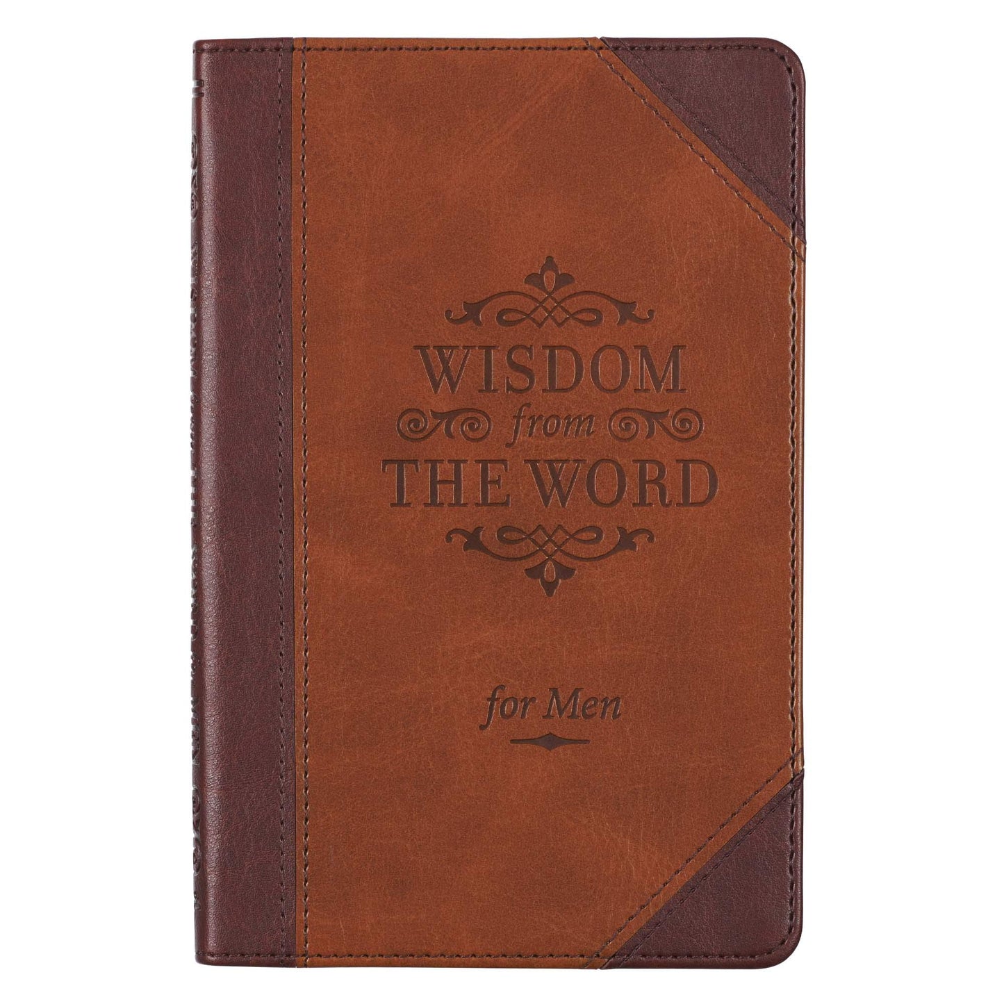 Wisdom From The Word For Men Devotional, Brown Vegan Leather - 9070