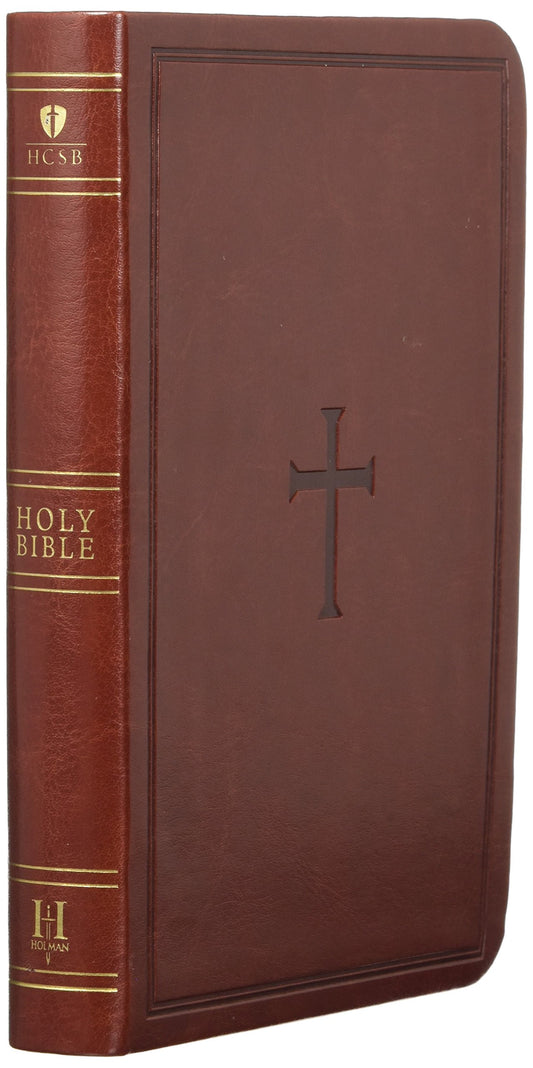 HCSB Compact Ultrathin Bible, Brown LeatherTouch