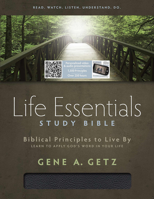 Life Essentials Study Bible, Black Bonded Leather