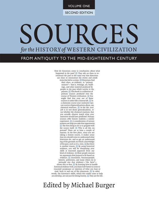 Sources for the History of Western Civilization, Volume I: From Antiquity to the Mid-Eighteenth Century, Second Edition - 3531