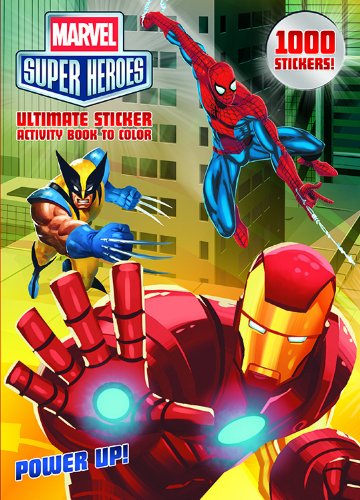 Bendon Publishing Marvel Superheroes Power Up! Ultimate Sticker Activity Book to Color - 9199