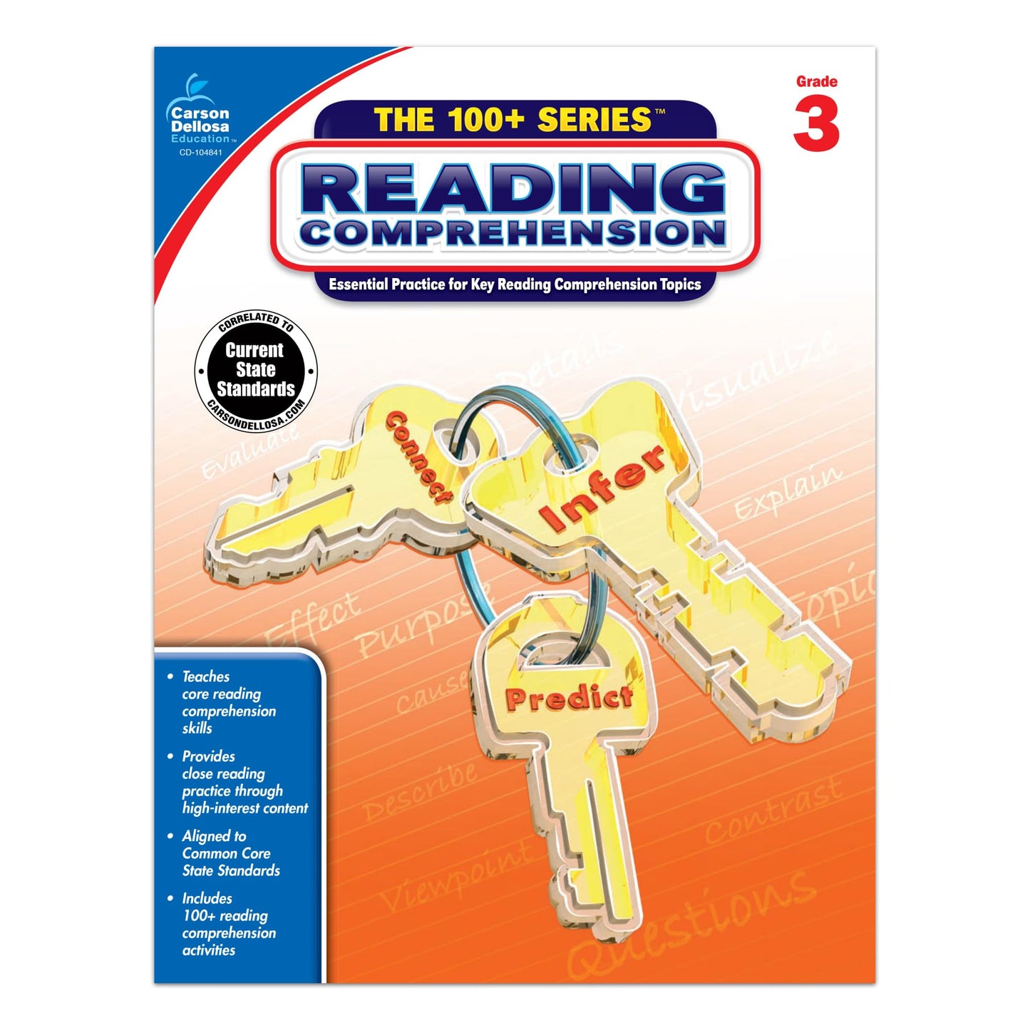 Carson Dellosa Reading Comprehension, Grade 3 Workbook (Volume 16) (The 100+ Series™)