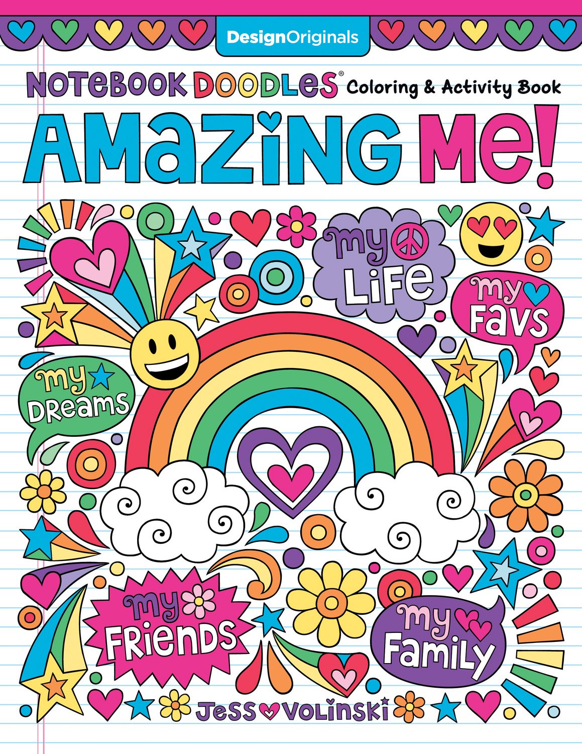 Notebook Doodles Amazing Me!: Coloring & Activity Book (Design Originals) 32 Inspiring Designs; Beginner-Friendly Empowering Art Activities for Tweens, on Extra-Thick Perforated Paper