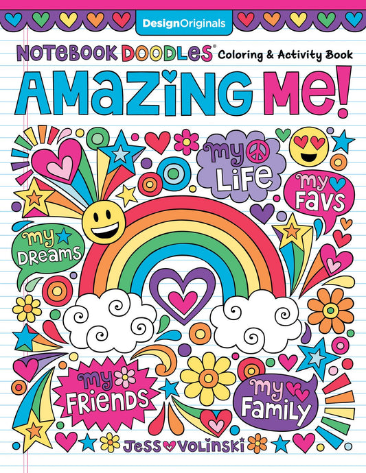 Notebook Doodles Amazing Me!: Coloring & Activity Book (Design Originals) 32 Inspiring Designs; Beginner-Friendly Empowering Art Activities for Tweens, on Extra-Thick Perforated Paper