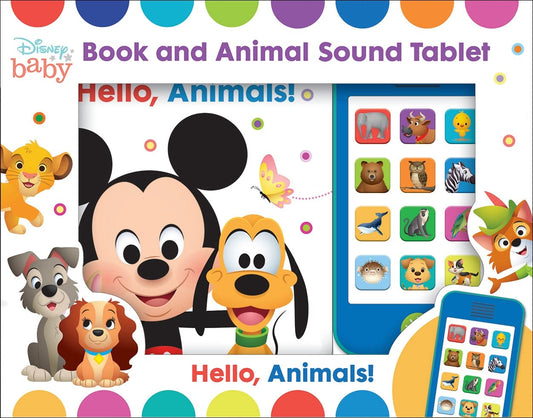 Disney Baby Mickey Mouse, Lion King, and More! - Hello Animals! Book and Animal Sound Tablet - Little My Own Phone - PI Kids (Play-A-Sound)