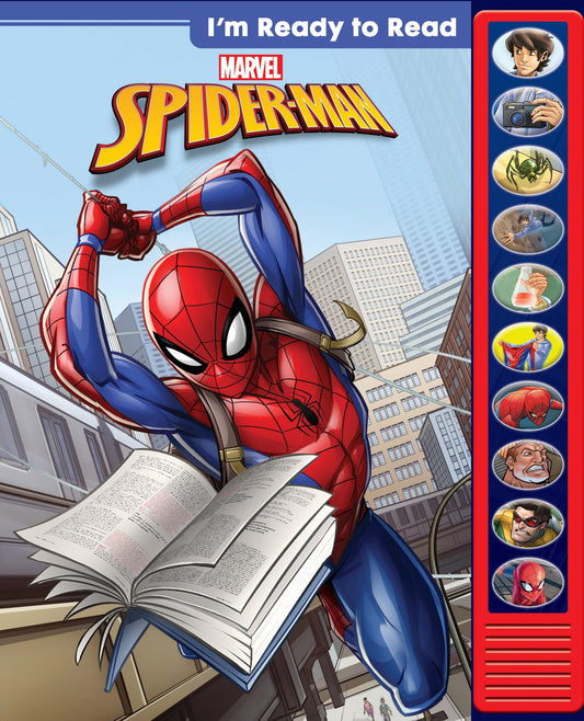 Marvel - I'm Ready to Read with Spider-Man - Interactive Read-Along Sound Book - Great for Early Readers - PI Kids - 8557