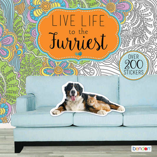 Bendon 41182 Live Life to The Furriest Advanced Color Sticker Book, Multicolor - 2530