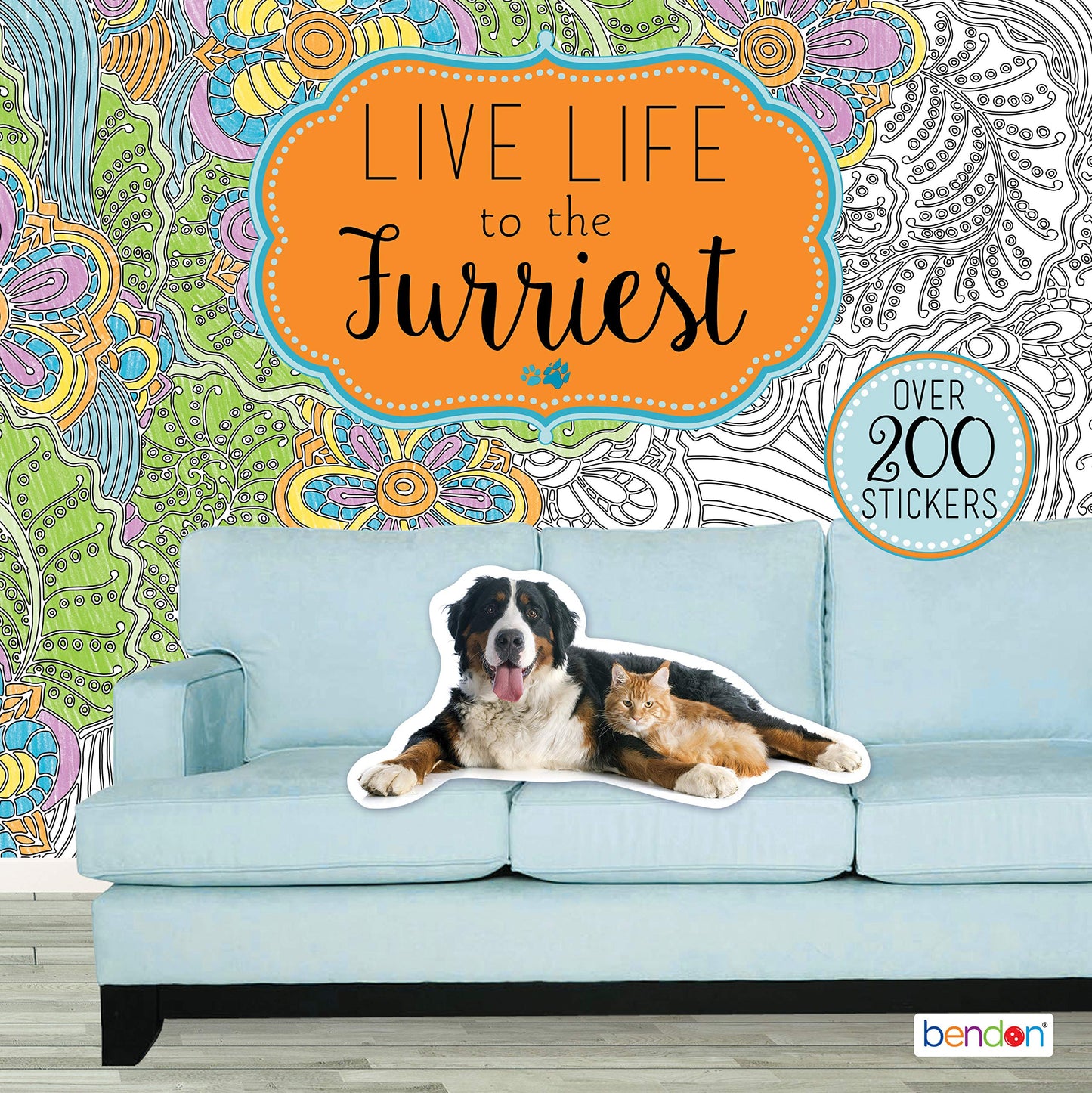 Bendon 41182 Live Life to The Furriest Advanced Color Sticker Book, Multicolor - 8845
