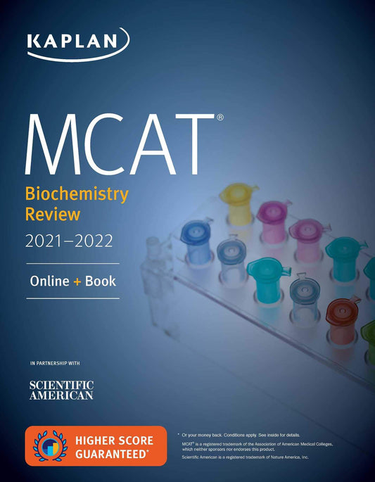 MCAT Biochemistry Review 2021-2022: Online + Book (Kaplan Test Prep) - 3730
