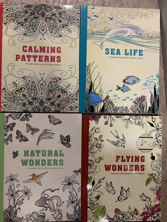 Skyhorse Publishing Portable Coloring For Creative Adults (Pack Of 4)