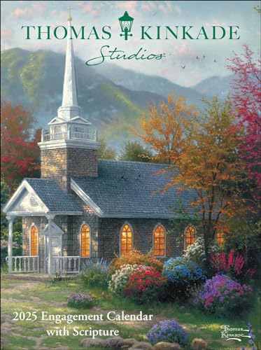Thomas Kinkade Studios 12-Month 2025 Monthly/Weekly Engagement Calendar with Scr - 1641