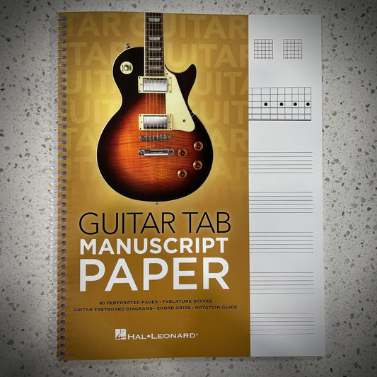 Guitar Tab Manuscript Paper – Spiral-Bound Notebook for Guitarists | 80 Pages with Tablature Staves, Chord Grids & Fretboard Diagrams | Music Composition & Songwriting Book for Students & Teachers - 9903