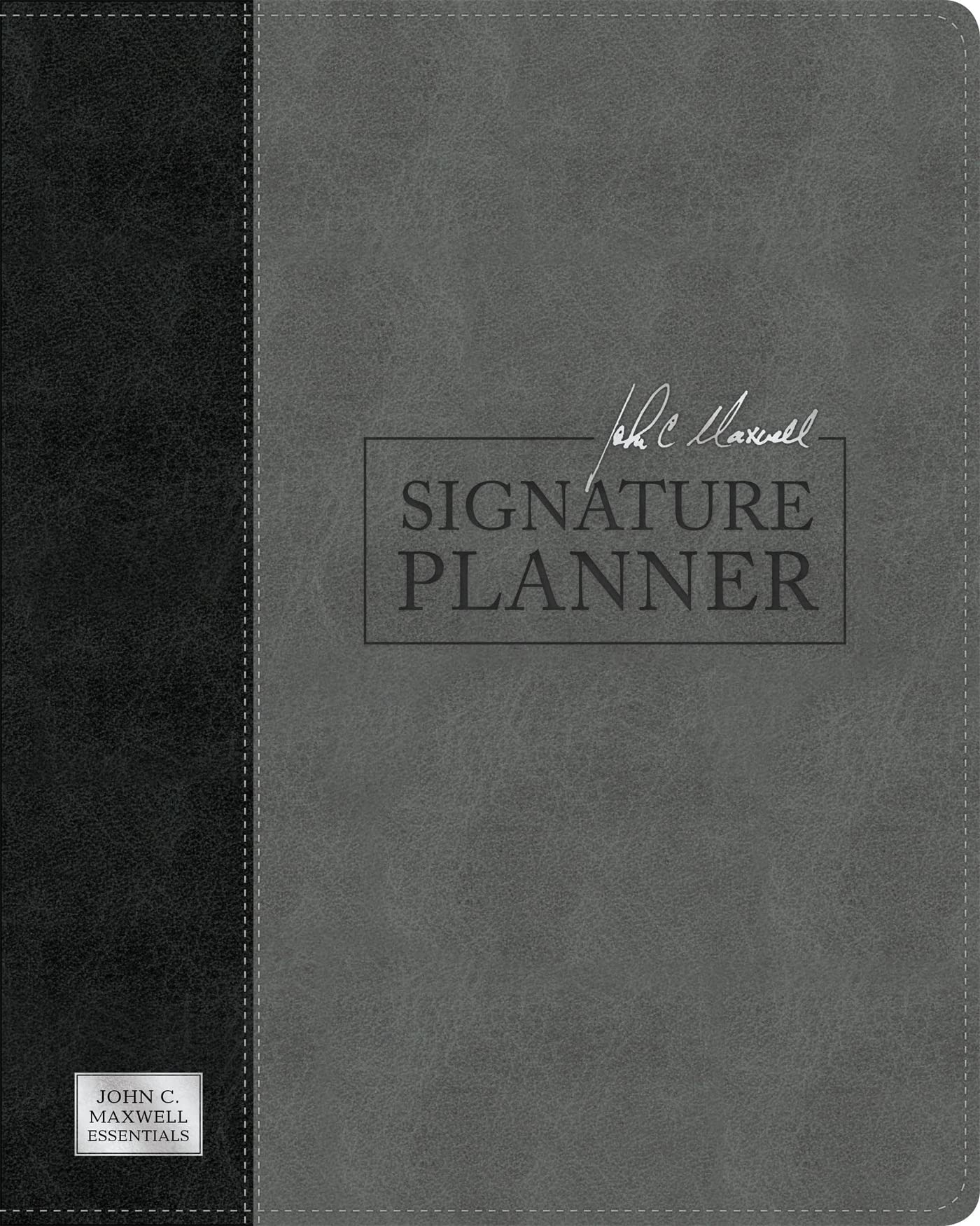 John C. Maxwell Signature Planner (Gray/Black LeatherLuxe®) - 5769