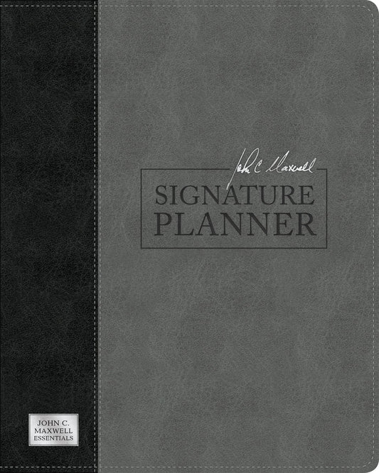 John C. Maxwell Signature Planner (Gray/Black LeatherLuxe®) - 5769