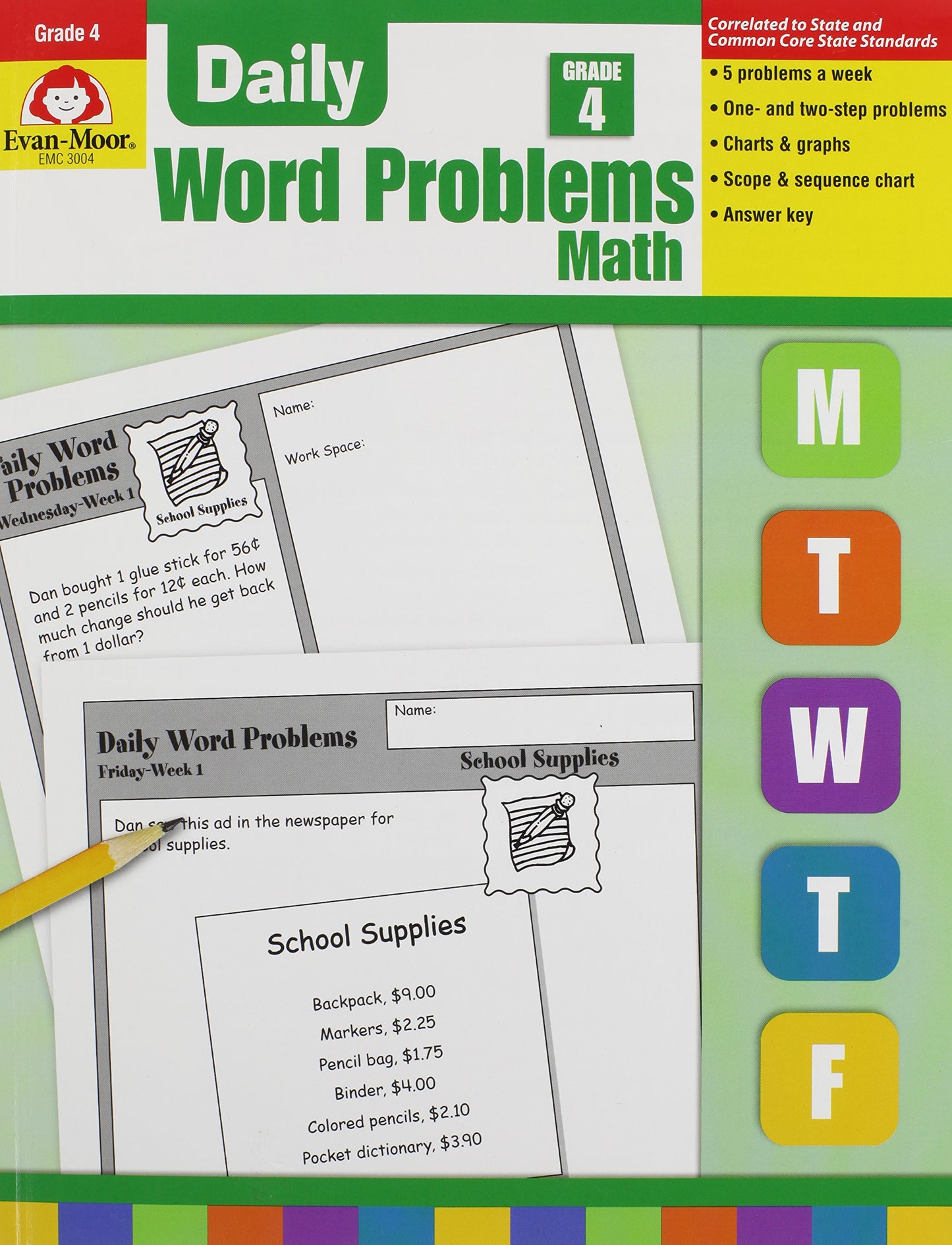 Daily Word Problems, Grade 4