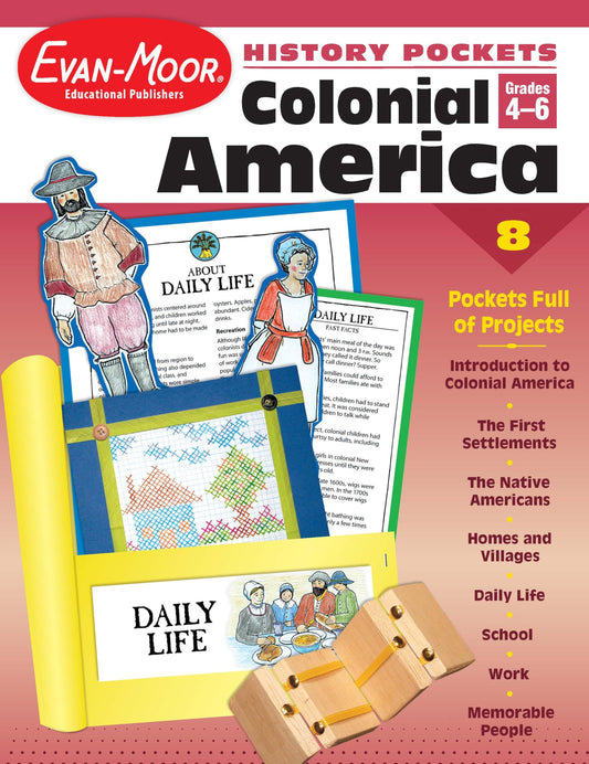 History Pockets: Colonial America, Grades 4-6+ - 7800