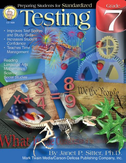Mark Twain Test Prep 7th Grade Workbook All Subjects, Reading Comprehension, Language Arts, Math, Science, and Social Studies Preparation for Standardized Testing, Classroom or Homeschool Curriculum