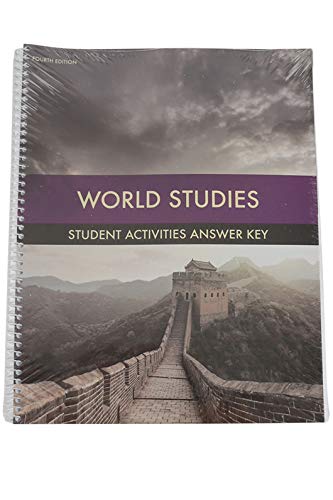 BJU Press World Studies Student Activity Manual Answer Key, 4th Edition, Grade 7 - 739