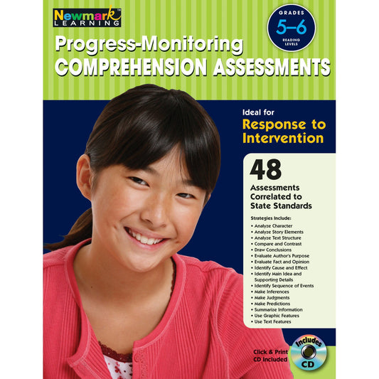 Newmark Learning Grades 5-6 Progress-Monitoring Comprehension Assessments Book & CD - 6405