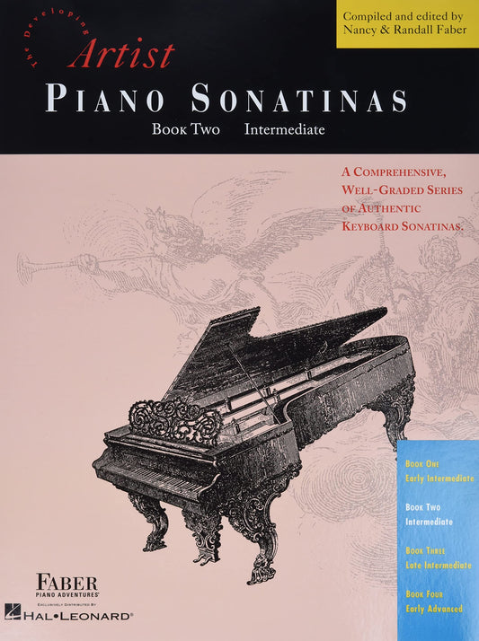 Piano Sonatinas: Book 2 Intermediate - Developing Artist Original Keyboard Classics | Classical Piano Sheet Music | Songbook for Finger Dexterity | Faber Book for Piano Technique - 423
