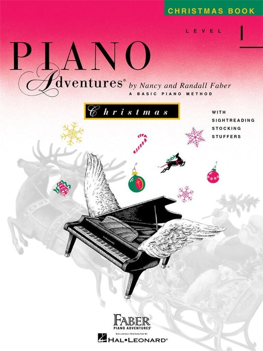 Piano Adventures: Christmas Book - Level 1 | Sheet Music for Beginners | Holiday Songbook with Easy Christmas Carols | Learn-to-Play Christmas Songs for Early Elementary Musicians | Faber Piano Book - 9533
