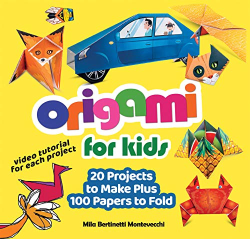 Origami for Kids: 20 Projects to Make Plus 100 Papers to Fold (Happy Fox Books) Fun and Creative Paperfolding Kit with Easy Fold Lines and Instructions for Bunnies, Crabs, Bugs, Dogs and More - 8853