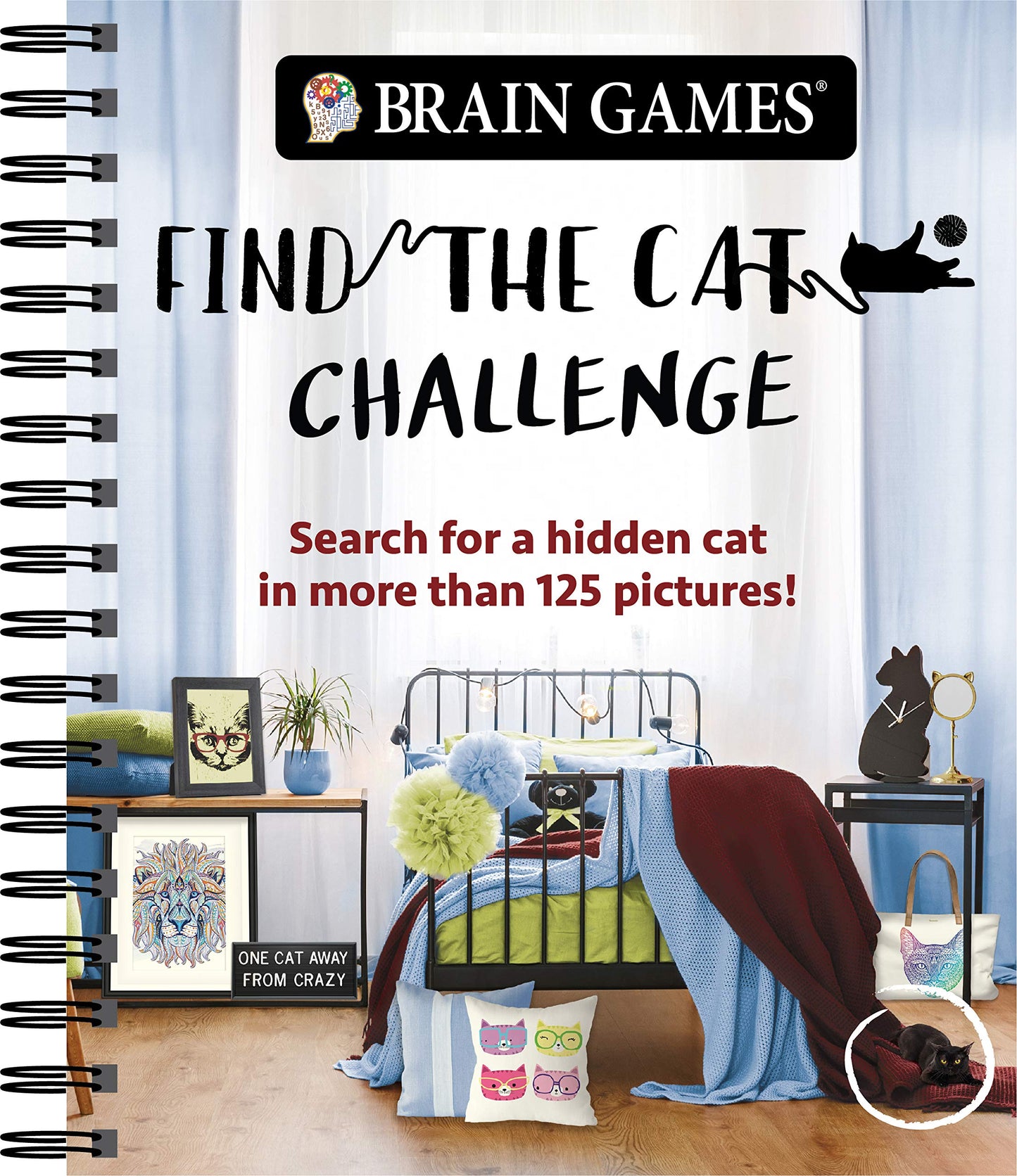 Brain Games - Find the Cat Challenge: Search for a Hidden Cat in More Than 125 Pictures! (Volume 2) (Brain Games - Picture Puzzles) - 8365