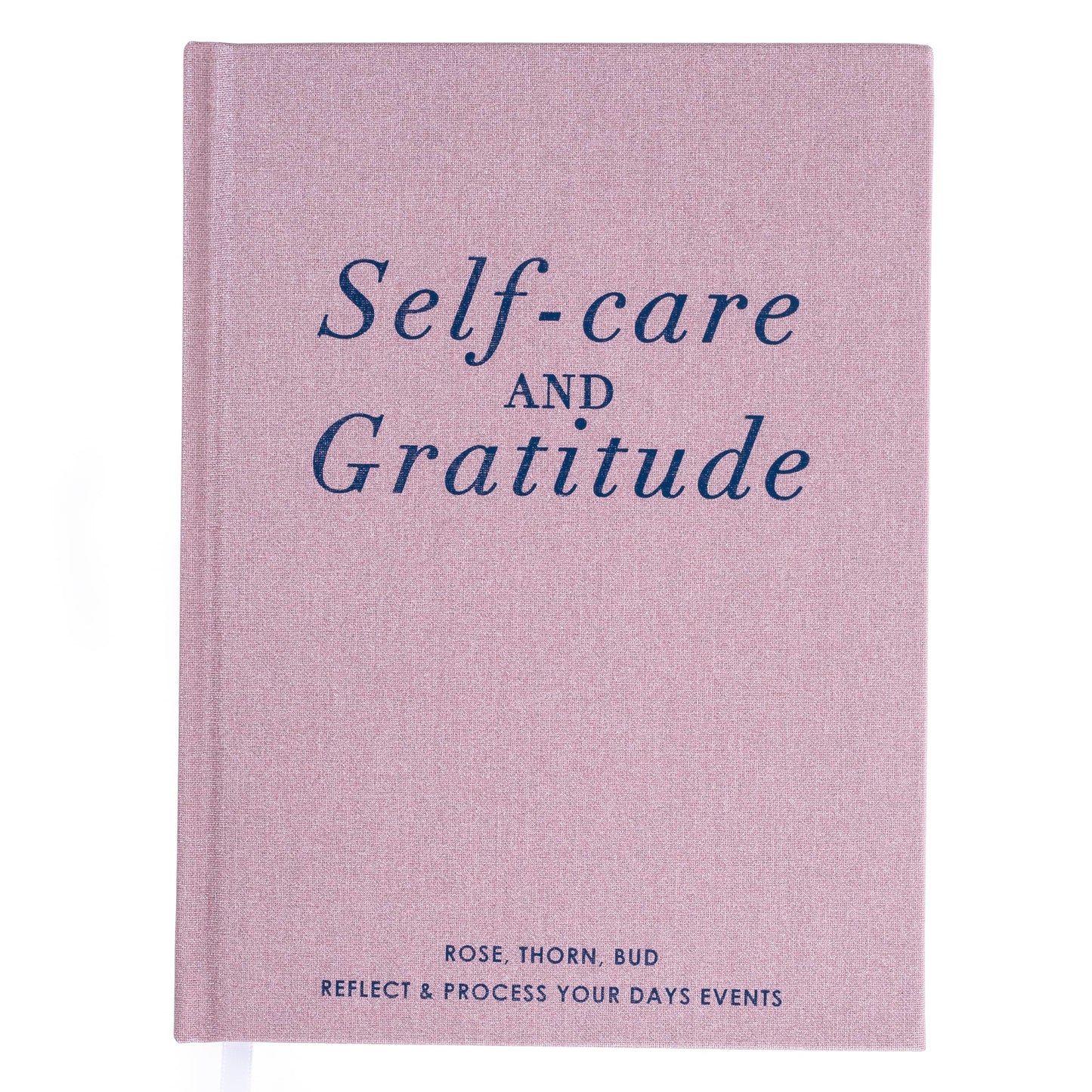 Graphique Self-Care Journal - Gratitude - 256 Pages - Weekly Quote & Daily Fill in Interiors - Hardbound Fabric Cover - Ribbon Marker (6" x 8")