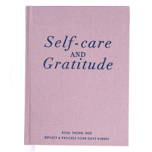 Graphique Self-Care Journal - Gratitude - 256 Pages - Weekly Quote & Daily Fill in Interiors - Hardbound Fabric Cover - Ribbon Marker (6" x 8")