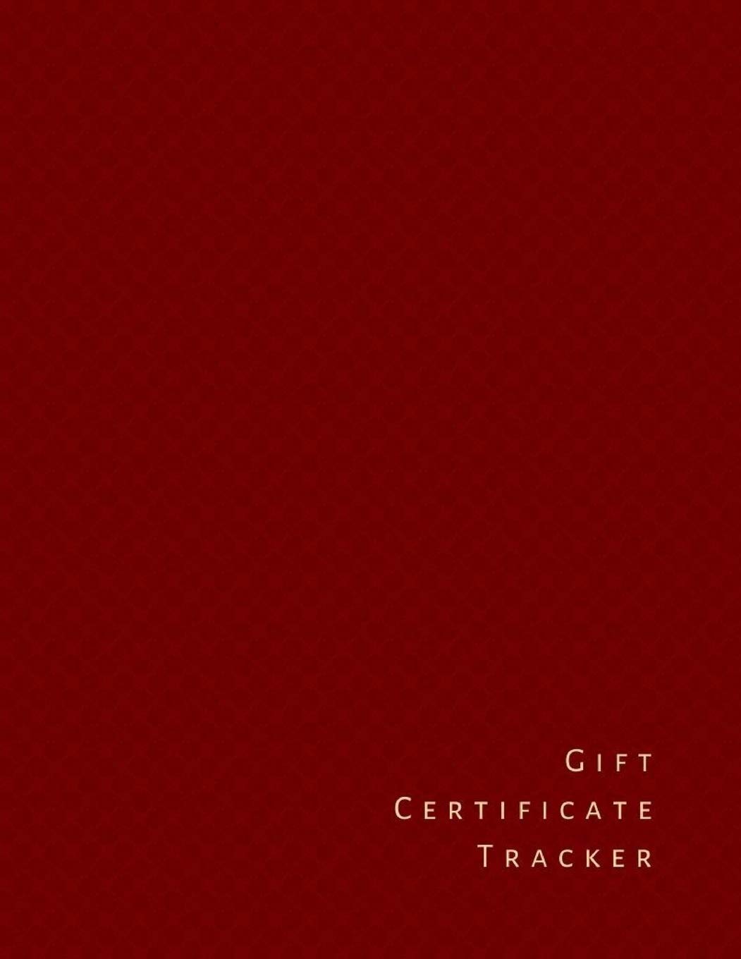 Gift Certificate Tracker: Organizer, journal, receipt book. Gift log book for business. - 8376
