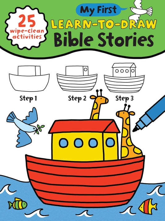 My First Learn-To-Draw: Bible Stories: Christian Coloring Book for Toddlers with 25 Wipe Clean Activities and Marker