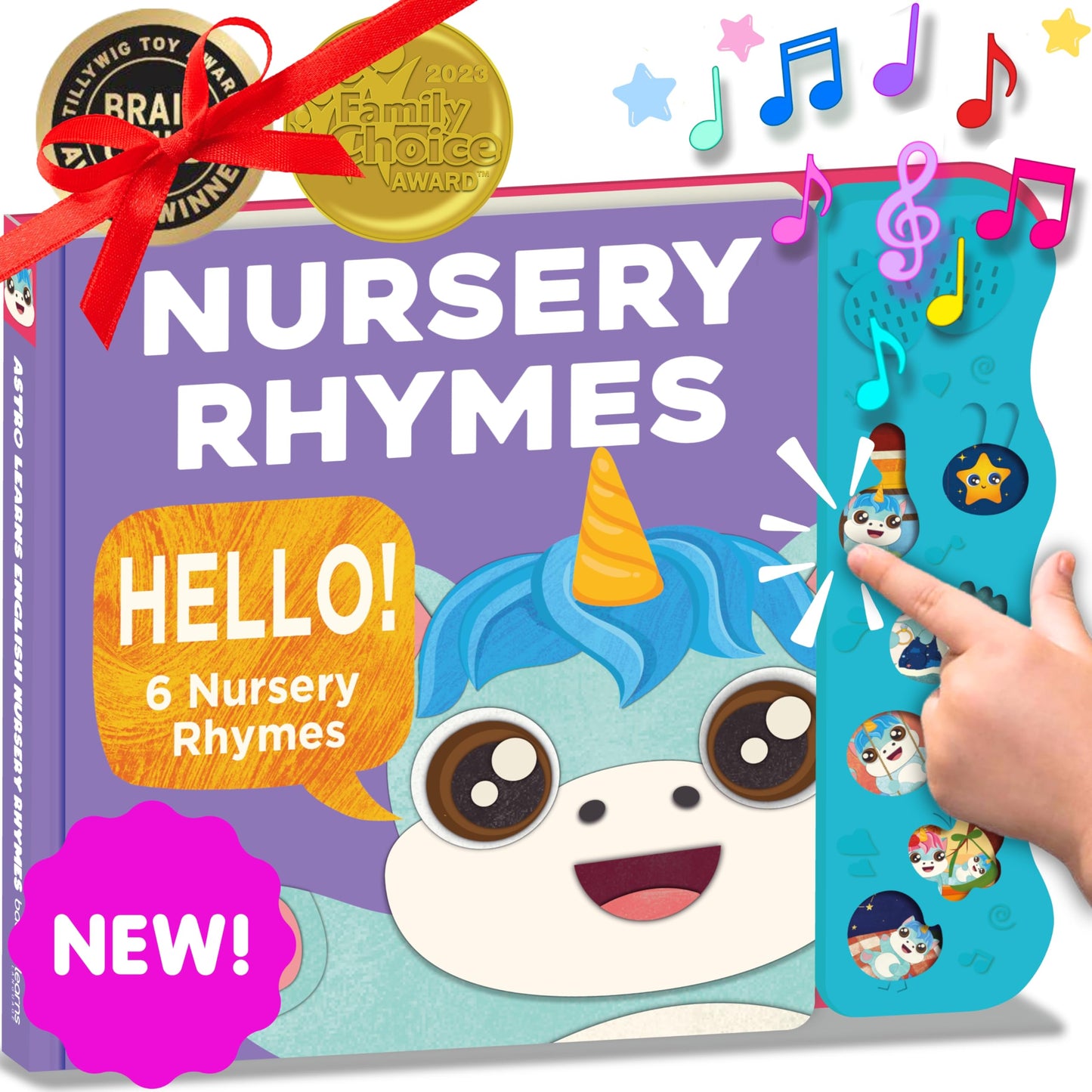 Nursery Rhymes: Musical Toys & Interactive Sound Book for Toddlers 1-3, Baby’s First Year Music Book Gift, Singing Book for 1 Year Old Toddler & Kids, Nursery Rhymes Musical Books & Educational Toy