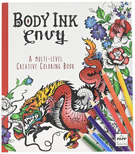 Body Ink Envy A Multi Level Adult Creative Coloring Book with Lay Flat Binding - 7644
