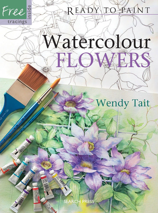 Ready to Paint Watercolour Flowers - 2553