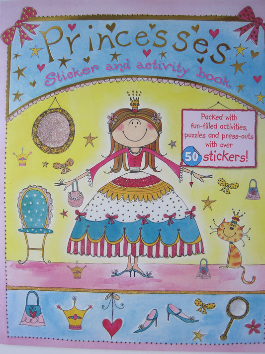 Igloo Books Princesses Sticker & Fun-Filled Activity Book! Dot to Dots, Mazes! Puzzles! 11" X 8" 18 Pages (2 of 50+ Stickers!!) - 2047