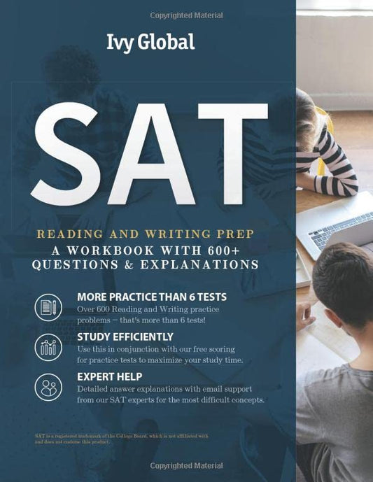 SAT Reading and Writing Prep: A Workbook with 600+ Questions & Explanations - 5486